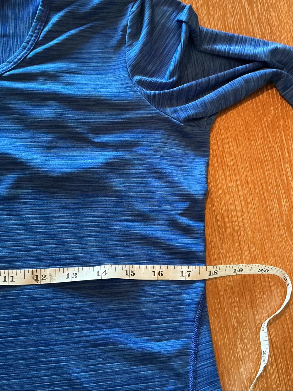 Athleta Chi Long Sleeve Royal Blue Stripe L Large Top UPF Sun Protection Shirt - Picture 6 of 9